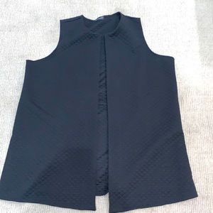 Travel Elements Extra Long Open Front Black Vest size 1X